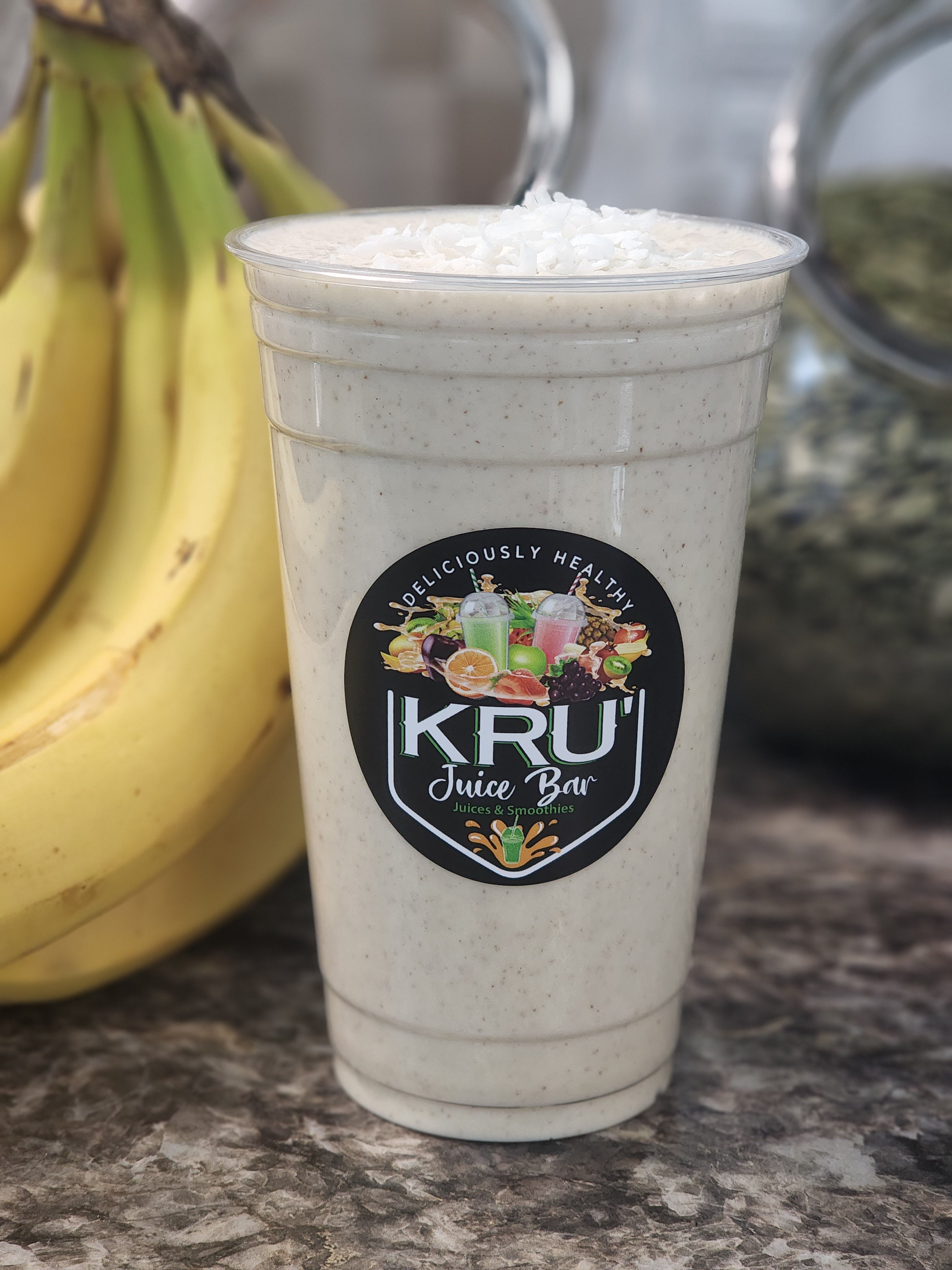 Banana Caramel Coconut Shake – Kru Juice Bar